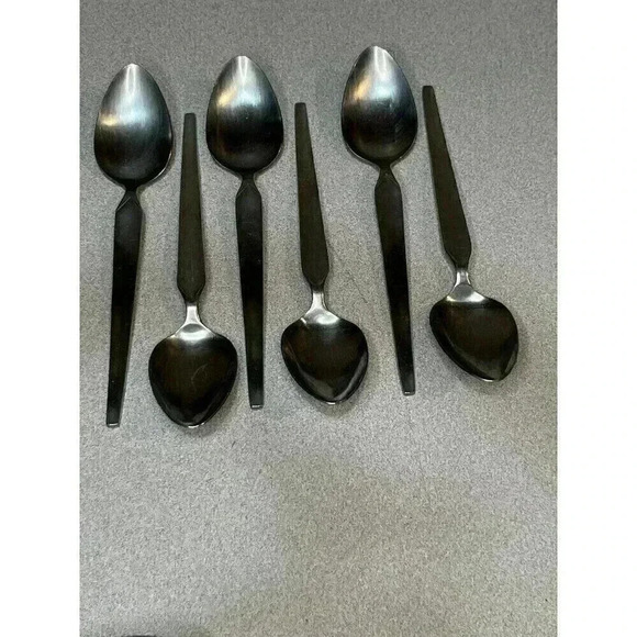 SRI Stanley Roberts Cortina Stainless Flatware Japan 6‎ pieces spoons - Picture 1 of 5